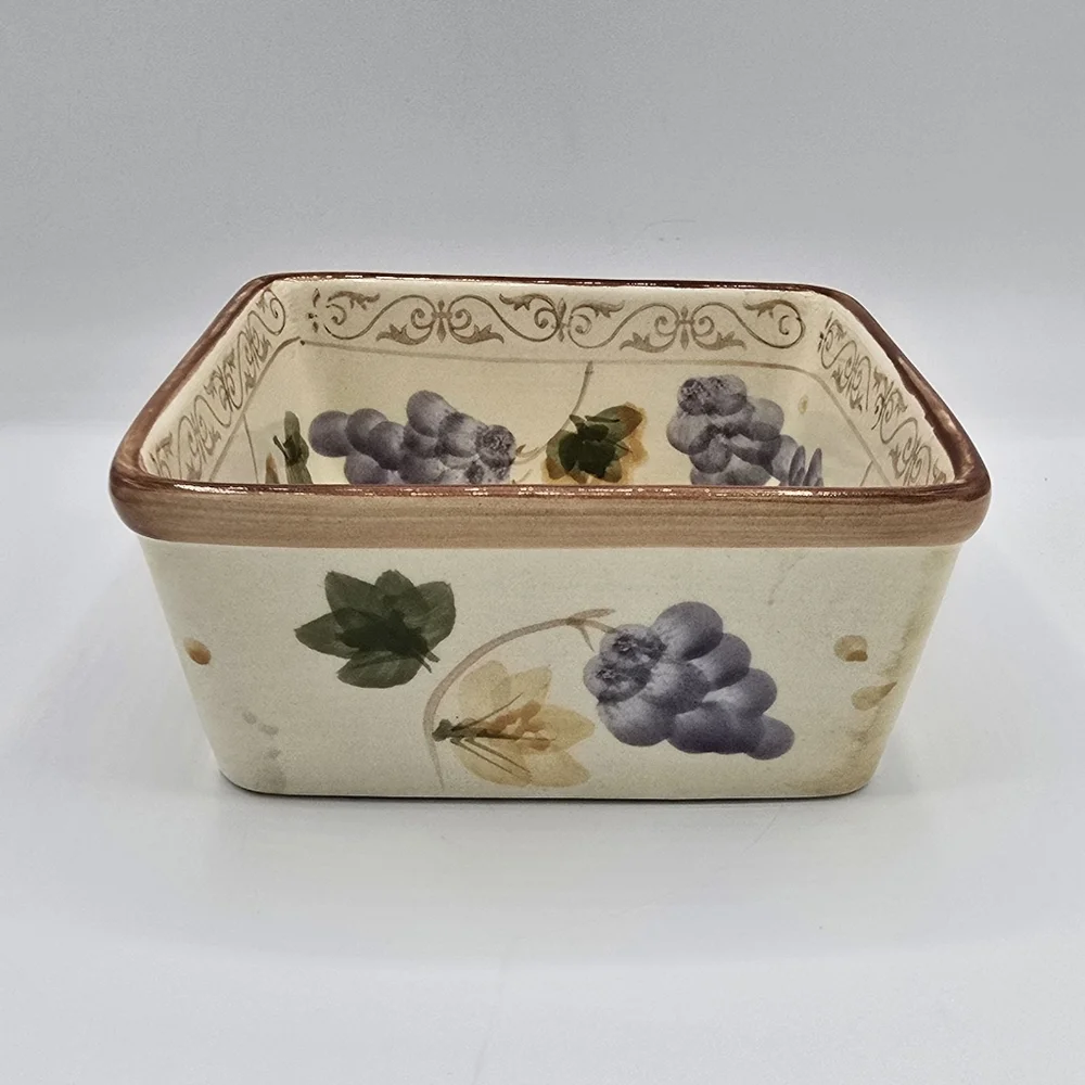 Temptations by Tara Floral Stoneware Casserole Dish | 1 Qt Bakeware